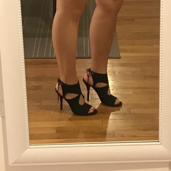 Aquazzura Shoes - Auth Aquazzura Black suede sexy sandal heels